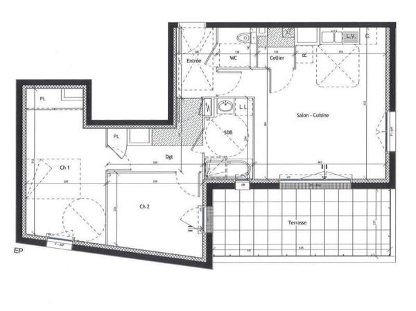 Appartement 3 pièces                                        - 44300 Nantes - ZA Hauts de Gesvre Réf : 12335