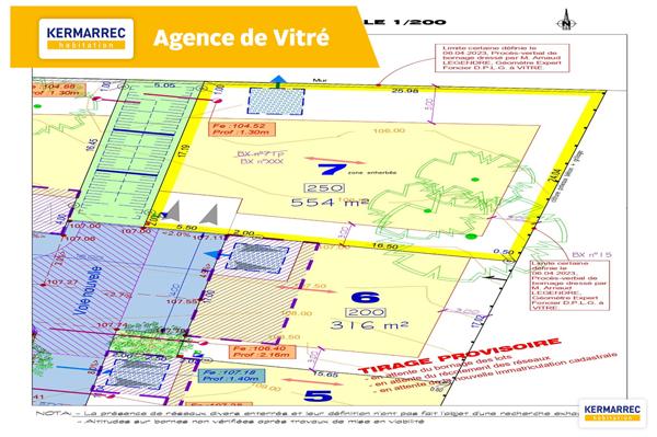 Terrain – 550 m² environ à Vitré (ref : 3283)