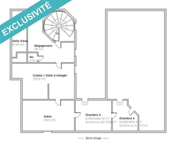 4 appartements ou une très grande maison d'habitation.