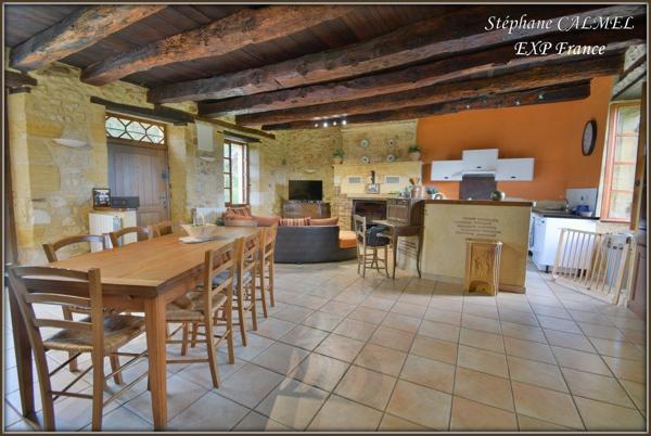 Secteur Lalinde - 20 kms de Bergerac - Au calme - Corps de ferme maison + 2 gîtes - Terrain de 6 hectares