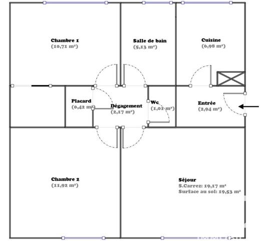 Appartement à vendre 3 pièces 60 m² Châtillon