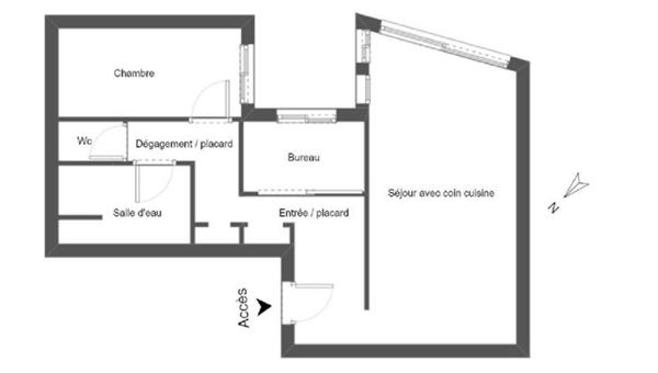 Grand appartement T2bis à CARNON