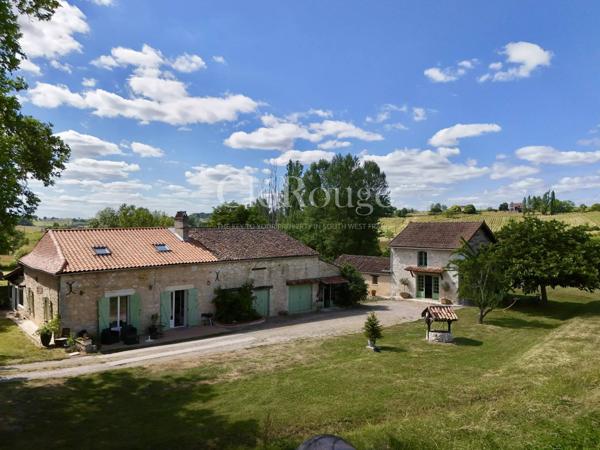 Entre Eymet et Bergerac - Belle propriété en pierre avec gîte et piscine