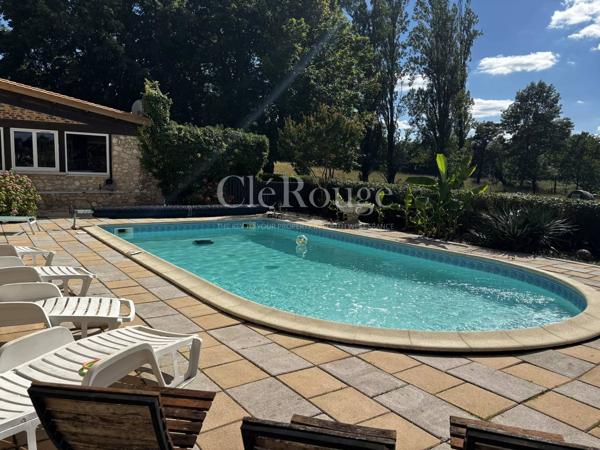Entre Eymet et Bergerac - Belle propriété en pierre avec gîte et piscine