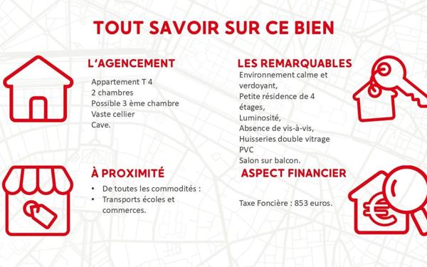 Appartement à vendre    4 pièces • 76,60 m2 Quetigny