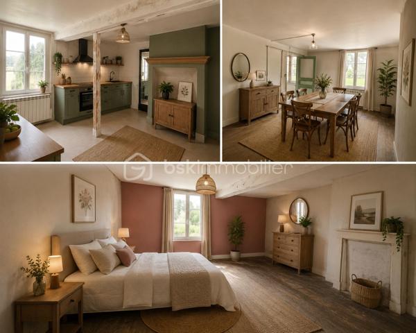 .À proximité immédiate de toutes les commodités offertes par le village, cette maison d’environ 90 m² n’attend plus que vos idées et quelques travaux pour révéler tout son potentiel.

Elle bénéficie de beaux volumes et offre la possibilité d’aménager une agréable pièce de vie ouverte comprenant cuisine, salle à manger et salon, ainsi qu’un WC au rez-de-chaussée.

Au premier étage, vous trouverez une salle d’eau avec WC. Le deuxième étage dessert deux chambres spacieuses. Enfin, un grenier complète l’ensemble et pourra être utilisé comme espace de stockage.