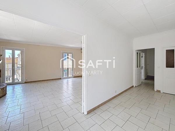 Centre de Sérignan – Duplex T4 avec grenier aménageable de 59 m² – Dernier étage – Fort potentiel