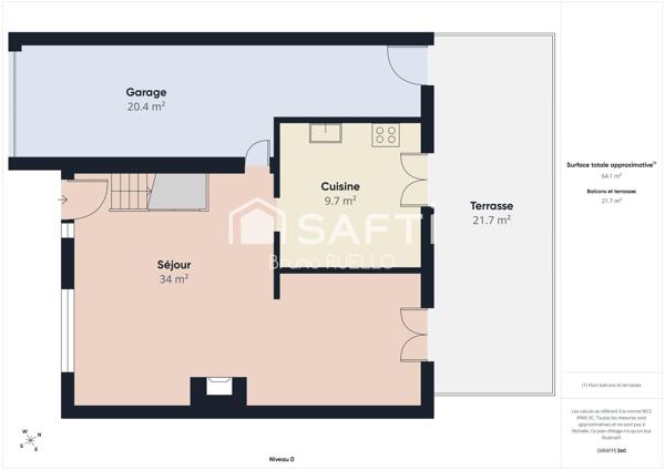 Maison 3 chambres, avec jardin et garage à Elne (66200)