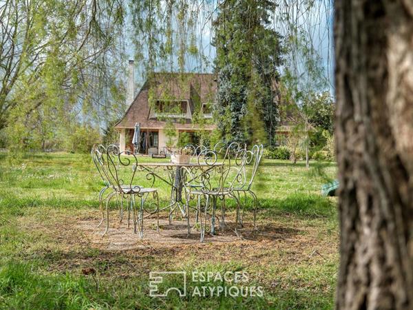 Élégante maison béarnaise et sa dépendance au coeur d’un parc paysager