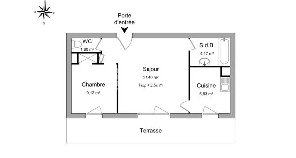Location Appartement 2 pièces 42.82 m² - Chartres 28000