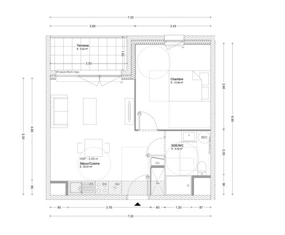 💎 Appartement à vendre 2 pièces COURNON D'AUVERGNE (63) Votre Pied-à-Terre Élegant : T2 Lumineux avec Terrasse en Cœur de Ville