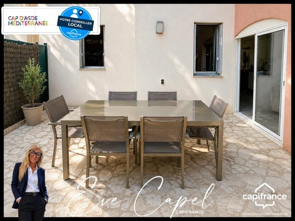 Appartement à vendre 3 pièces LE CAP D'AGDE (34), Rez de jardin, Secteur pinede proche tennis et village naturiste, 2 chambres + Parking
