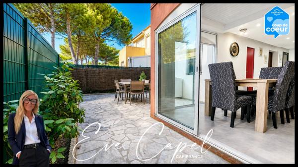 Appartement à vendre 3 pièces LE CAP D'AGDE (34), Rez de jardin, Secteur pinede proche tennis et village naturiste, 2 chambres + Parking