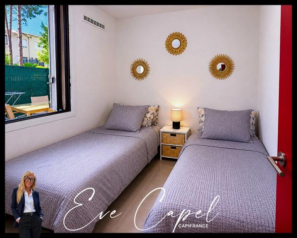 Appartement à vendre 3 pièces LE CAP D'AGDE (34), Rez de jardin, Secteur pinede proche tennis et village naturiste, 2 chambres + Parking