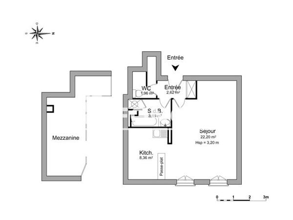 Location Studio 39 m² - 15 RUE FAURE Bordeaux 33000