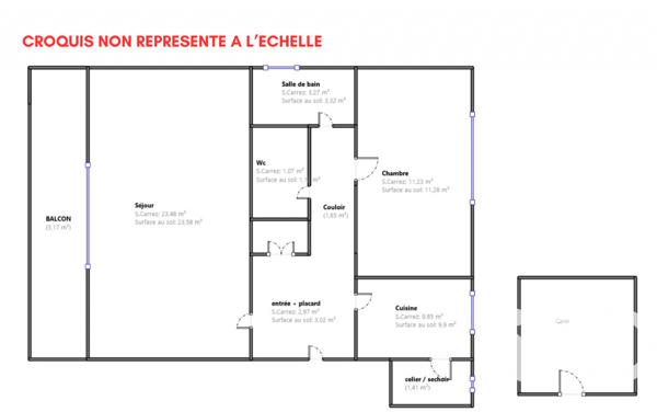Appartement à vendre 3 pièces 54 m² Fontenay-sous-Bois