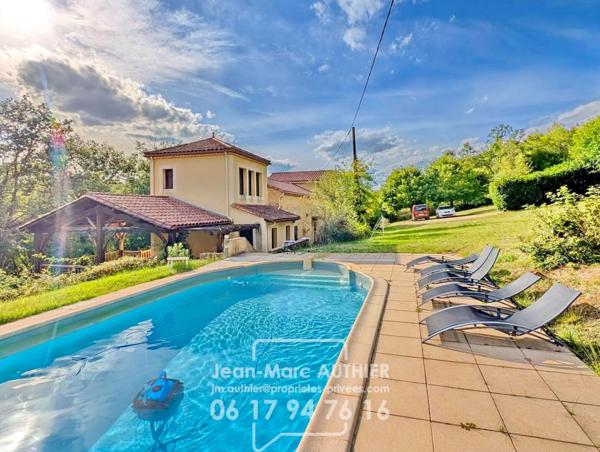 Propriété de charme, 212 m2, 6 chambres, piscine chauffée sur 6774 m2