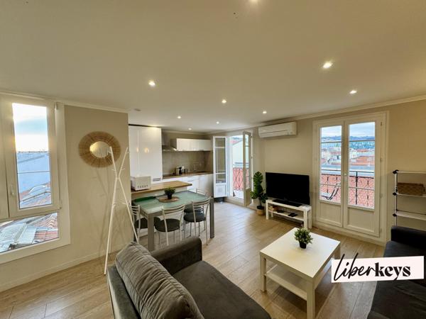 Dernier étage – 2 pièces rénové avec vue dégagée – Avenue Jean Médecin