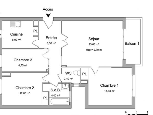 Location Appartement 4 pièces 80 m² - 9 BIS AVENUE DE FRIZAC Toulouse 31400