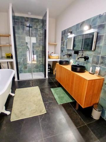 Exceptionnelle maison de ville sept pièces, cour et jardin, dépendances de trois pièces