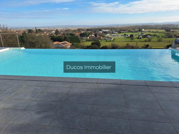 Maison contemporaine cocooning avec piscine – Vue paronamique – À 18 min de Marmande, 1 H de Bordeaux