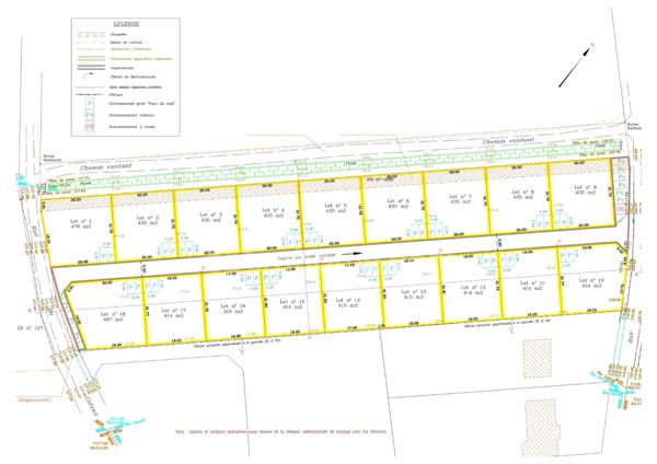 Terrain viabilisé en lotissement