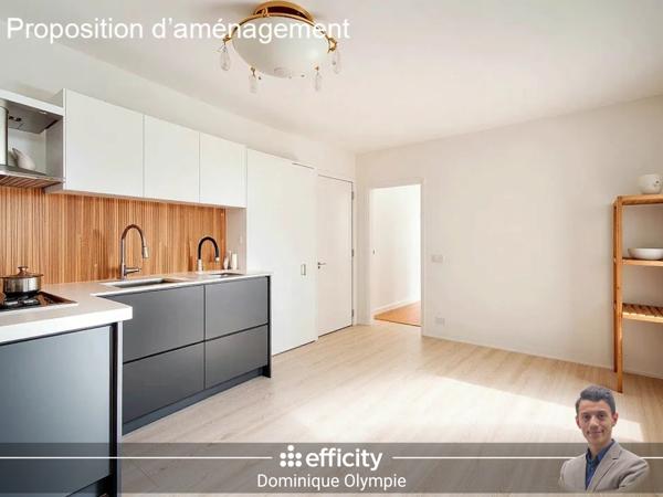 Appartement 2 pièces - 27 m² Exclusivité efficity