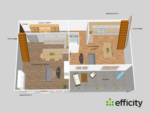 Maison 5 pièces - 115 m² Exclusivité efficity