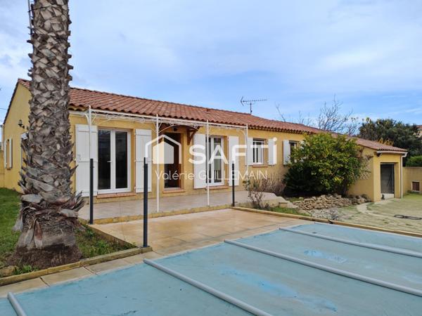 Maison plain pied T5 de 104m² sur 517m² de terrain à Istres