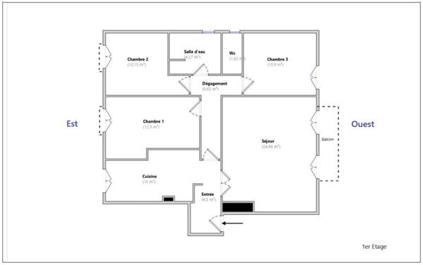 Boulogne-Billancourt (92100) T4 - 85m² - sur parc arboré