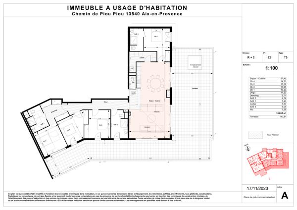 APPARTEMENT 5 PIECES 162M² - TERRASSE 140M² - PUYRICARD / AIX-EN-PROVENCE (13100)