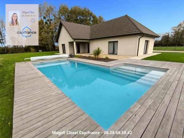 Magnifique maison contemporaine de plain-pied – 130 m² – 2018 – Terrain 7 400 m² avec piscine