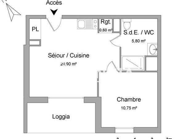 Location Appartement 2 pièces 38.05 m² - 1 BIS RUE GEORGES CLEMENCEAU Grand Couronne 76530