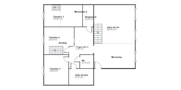 Canut T4bis 103m² dernier étage Coeur Croix rousse