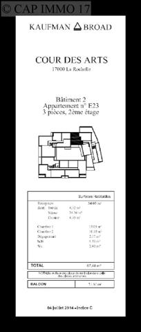 Appartement de 67,48 m² en vente à LA ROCHELLE