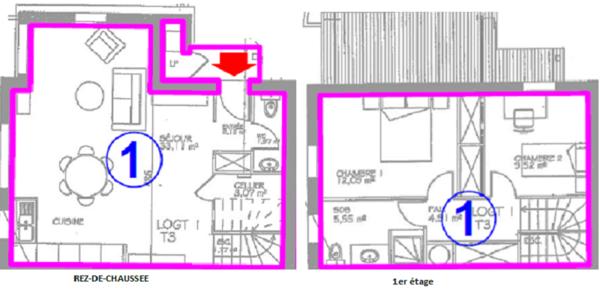44400 REZE REZE HOTEL DE VILLE - Appartement 3 pièces 72 m²
