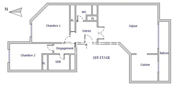IMMEUBLE RÉCENT - BALCON - AUCUN TRAVAUX