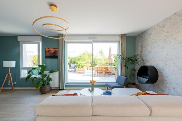 Appartement quatre pièces, dernier étage avec terrasses végétalisées