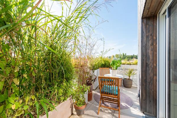 Appartement quatre pièces, dernier étage avec terrasses végétalisées