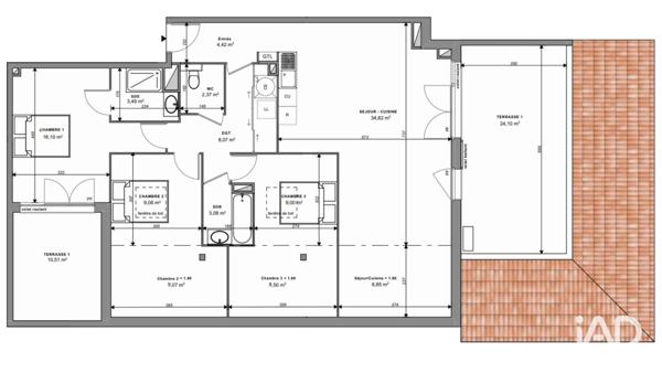 Appartement à vendre 4 pièces 90 m² Bormes-les-Mimosas