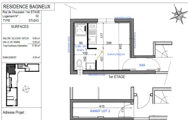Appartement 1 pièce - 20 m²