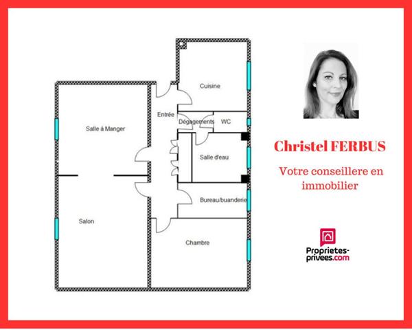 93140 BONDY - Appartement 3 pieces 76.66 m² - 2 Chambres - Garage - Cave