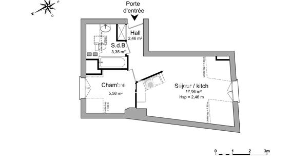 Location Appartement 2 pièces 28.45 m² - Chartres 28000
