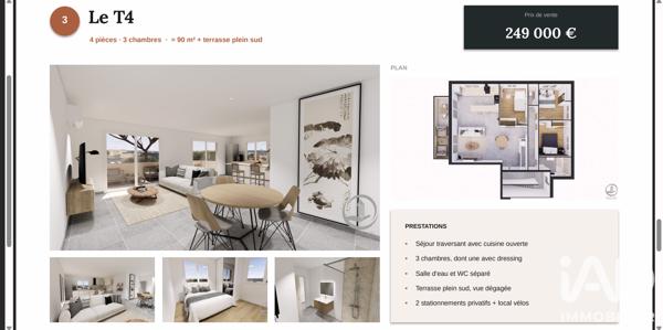 Appartement à vendre 4 pièces 90 m² Cabestany