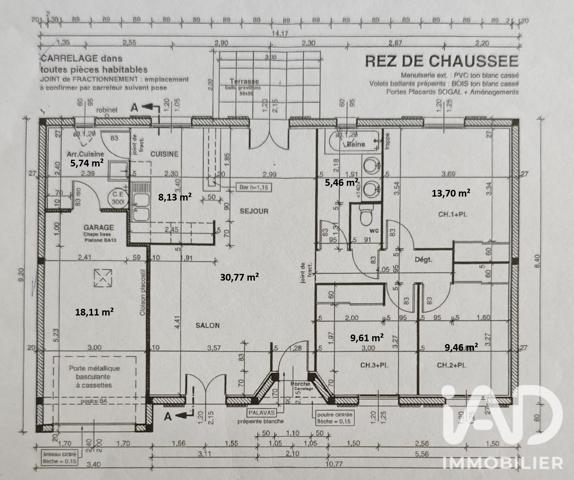 Maison à vendre 4 pièces 89 m² Aiguillon