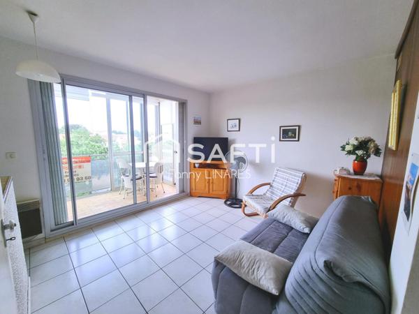 Studio-cabine près des plages, parking et cave