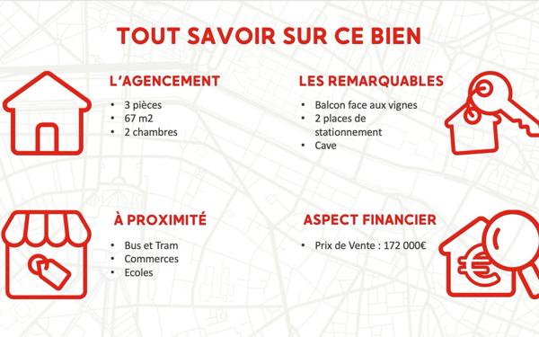 Appartement à vendre    3 pièces • 67,88 m2 Chenôve