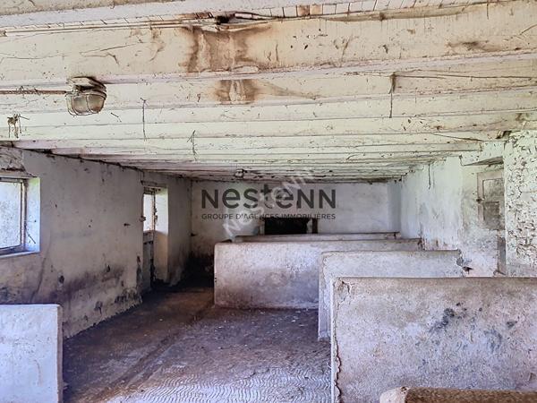 Terrain constructible avec bâtisse en pierre à vendre à 450 m du bourg de Muzillac