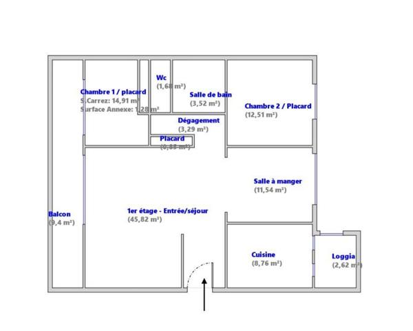 Appartement 4 pièces - 102 m²