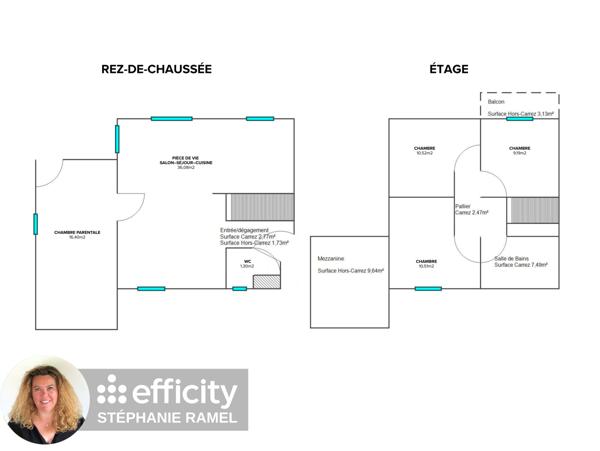 Maison 5 pièces - 96 m² Exclusivité efficity